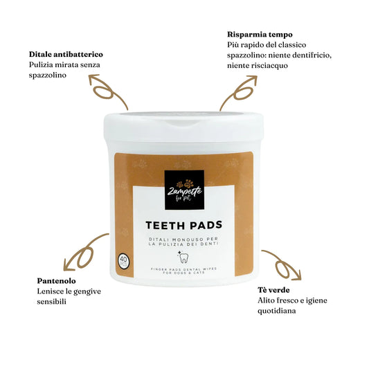 punti di forza teeth pads per pulizia denti cane
