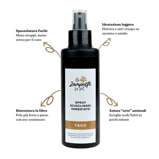 punti di forza spray scioglinodi per cane
